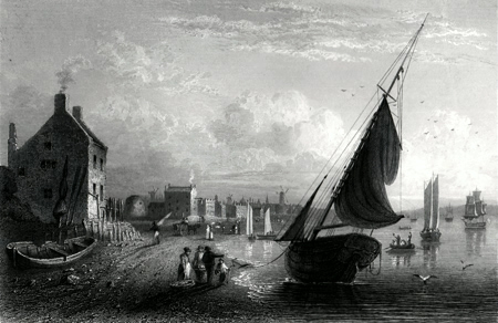 ANTIQUE PRINT: THE ANCIENT “WISHING-GATE”, LIVERPOOL.